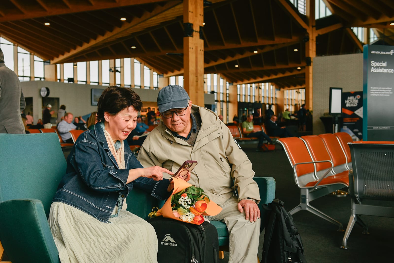 Older couple book nook